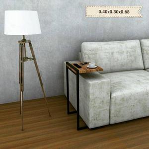 Mesa De Arrime- Mesa Para Sillón- Mueble Estilo Industrial