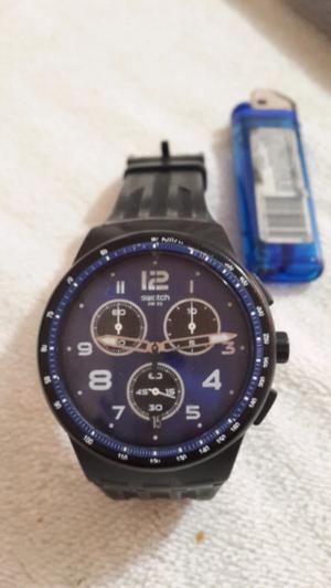 Reloj Swatch Cronografo Azul funcionando