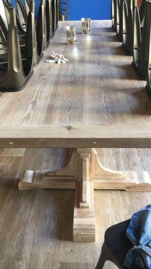 vendo mesas de pinotea, madera maciza