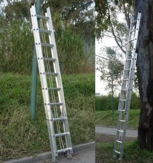 Escalera de aluminio 18 escalones extensible