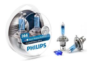 Kit Lamparas Philips (h4) Crystal Vision Blancas Posicion