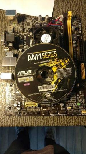 Motherboard am1 Asus Am1ma Con microprocesador Doble nucleo