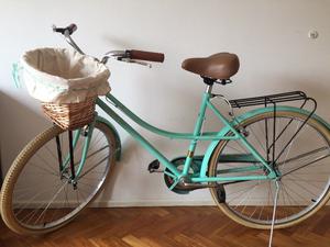 Bicicleta vintage (dos usos) + casco + luces + cadena