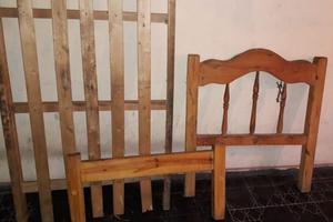 CAMA DE 1 (UNA) PLAZA MADERA