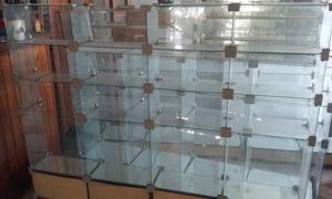 Exhibidor vidriera vidrio y espejo