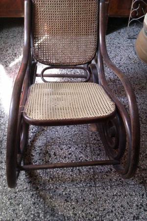 Sillon hamaca doble rulo madera y esterilla excelente estado