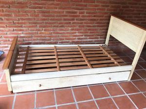 Vendo Cama con catre de 1 plaza.