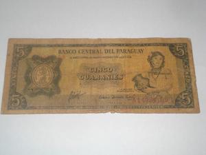 billete antiguo de Paraguay