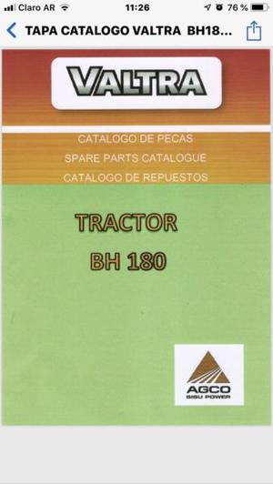 Manual de repuestos tractor Valtra Bh180
