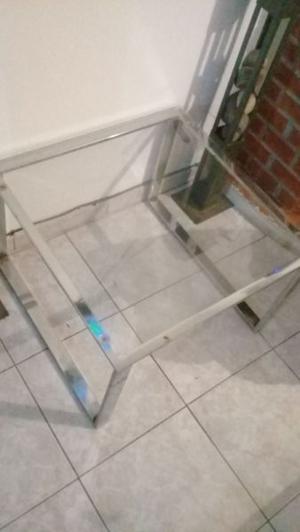 mesa living vidrio usada