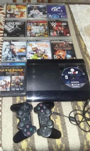 ps gb +10 juegos fisicos + cables originales +2