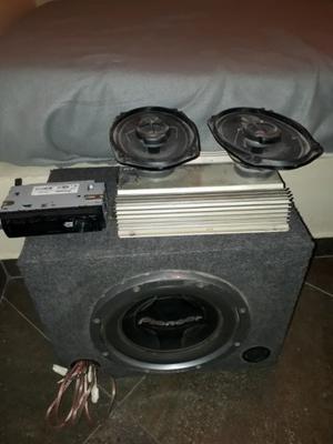 Woofer pionner + potencia sony+ parlantes + stereo