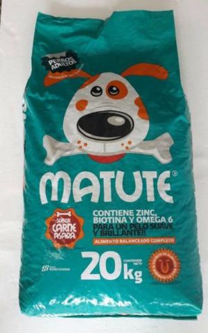 ALIMENTO BALANCEADO MATUTE PARA PERROS ADULTOS X 20KG