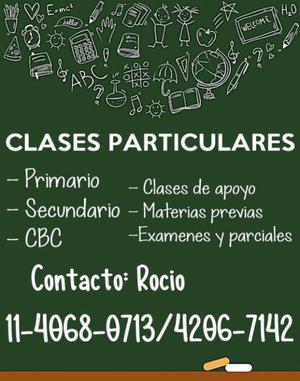 Clases particulares individuales de nivel Primario,
