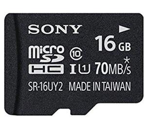 Micro SDHC 16GB up to 70MBs Clase 10 UHS-1 Sony
