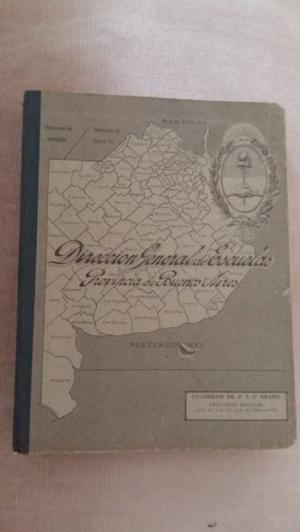 ANTIGUO CUADERNO ESCOLAR DECADA DEL 