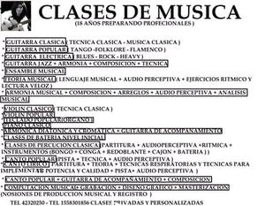 Clases de música prof. Pablo Martinez A.