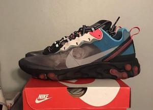 nike element react 87 blue chill/ solar red
