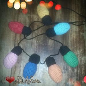 Guirnalda luces a crochet