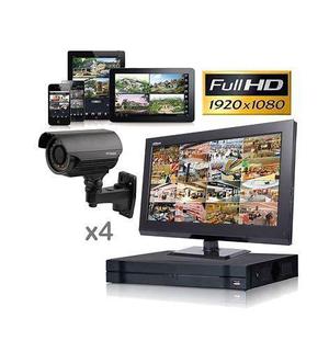 KIT CAMARAS DE SEGURIDAD COMPLETO. 4 CAMARAS, DVR HDMI,