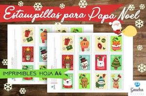 NAVIDAD Estampillas para PAPA NOEL Regalos Juguetes Niños