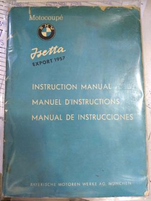Antiguo manual de BMW Isetta original - de colección