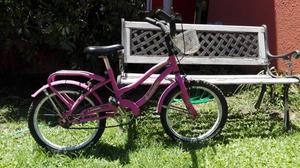 Bicicleta Rodado 16 Nena Rosa Con Canasto Muy Buena