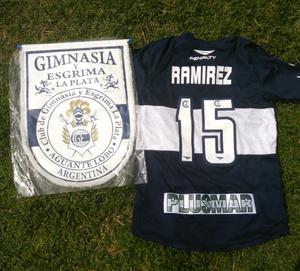 Camiseta Gimnasia Lp usada en juego