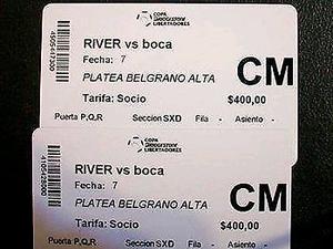 Entradas river boca 