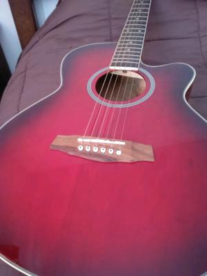 Guitarra Texas electroacústica roja