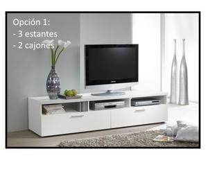 Mesa TV multipropósito (S-MAX) c Cajón + Estantes