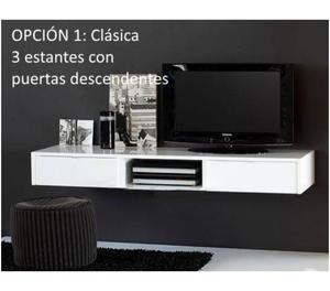 Modular Flotante TV 24´ con puertas reforzado para pared