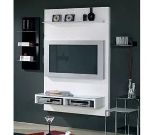 Panel Flotante TV 55´ con rack y estante. PREMIUM