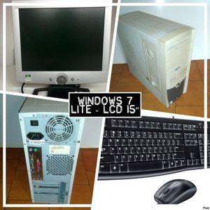 PC CON MONITOR LCD - WINDOWS 7 - TODO MENOS PARLANTES