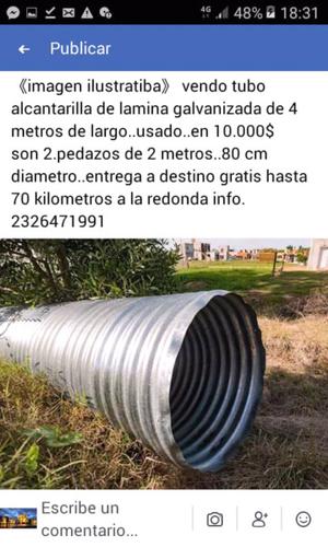 Tubo galvanizado de 80