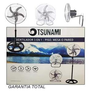 Ventilador Tsunami Turbo 3 En 1 Metal 10 Pulgadas Giratorio