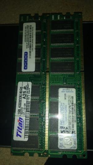 2 DDR 1GB. TITAN Y NOVATECH $500 C/U