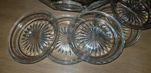 Bowls vidrio cristal labrado con Compoteras.