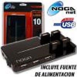 Hub USB 2.0 x 10 Puertos C/Fuente externa Noganet NGH-101