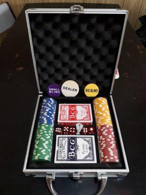 Juego de poker 100 fichas en valija