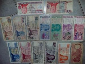 LOTE DE 15 BILLETES ARGENTINOS ANTIGUOS