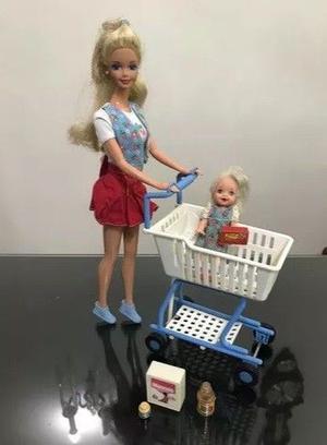 Barbie Y Kelly. Supermercado.original Mattel 90s