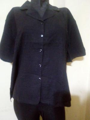 CAMISA NEGRA JASPEADA