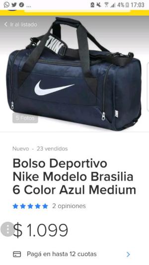 Bolso Nike Original Color Negro