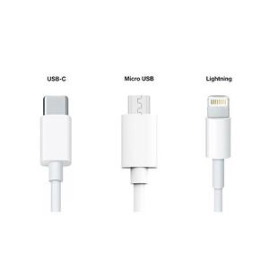 Cable USB triple MICRO USB Lightning USB C reforzado 1.20mts