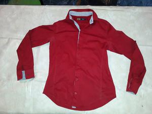 Camisa roja mangas largas