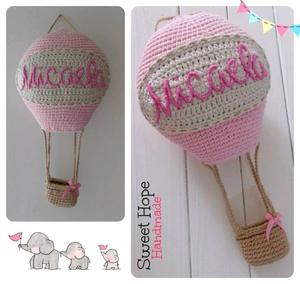 Colgantes nombres crochet