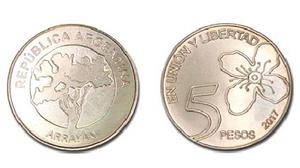 Moneda Argentina 5 Pesos , SIN CIRCULAR