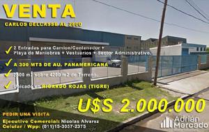 Planta Industrial 2500 m2 con 4200 m2 terreno - A 300 mts
