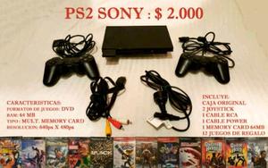 Sony PlayStation II con juegos.